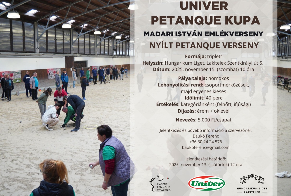 Univer Petanque Kupa 2025. ősz