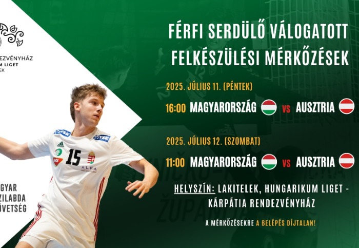 Férfi serdülő kézilabda válogatott felkészülési mérkőzések