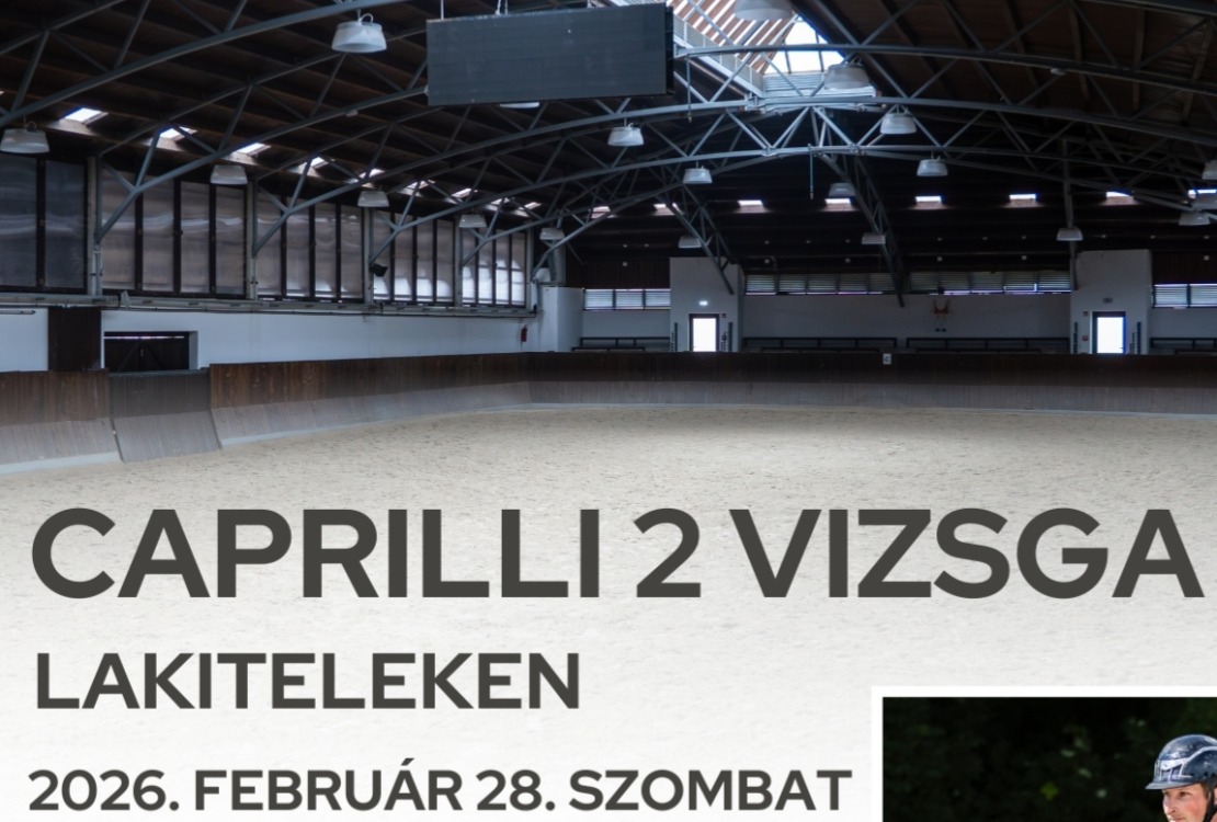 Caprilli 2 vizsga a Vaspatkó lovardában - 2026